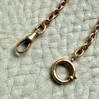Antique Swedish 18k Gold Oval Link Watch Chain Necklace – 17.25 Inch Length