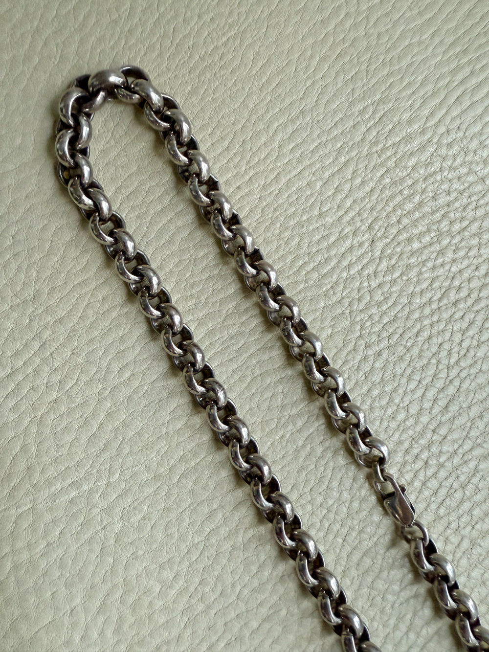 QUITE A ROLO! Chubby 91 gram Silver Rolo Link Necklace with - 19.9 inch length