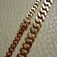 1978 Swedish Vintage 39g Tapered Curb Link Necklace 18k Gold – 19.5 Inch Length