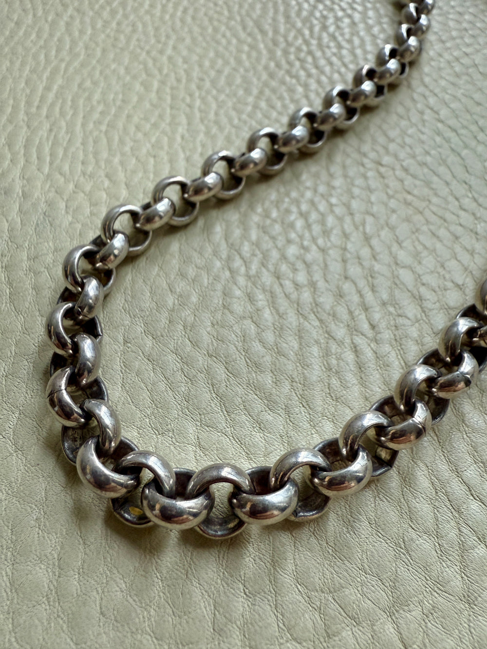 QUITE A ROLO! Chubby 91 gram Silver Rolo Link Necklace with - 19.9 inch length