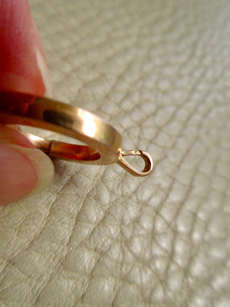 Rosy 18k Gold French Antique Large Bolt Clasp - Excellent for your Pendants/Charms