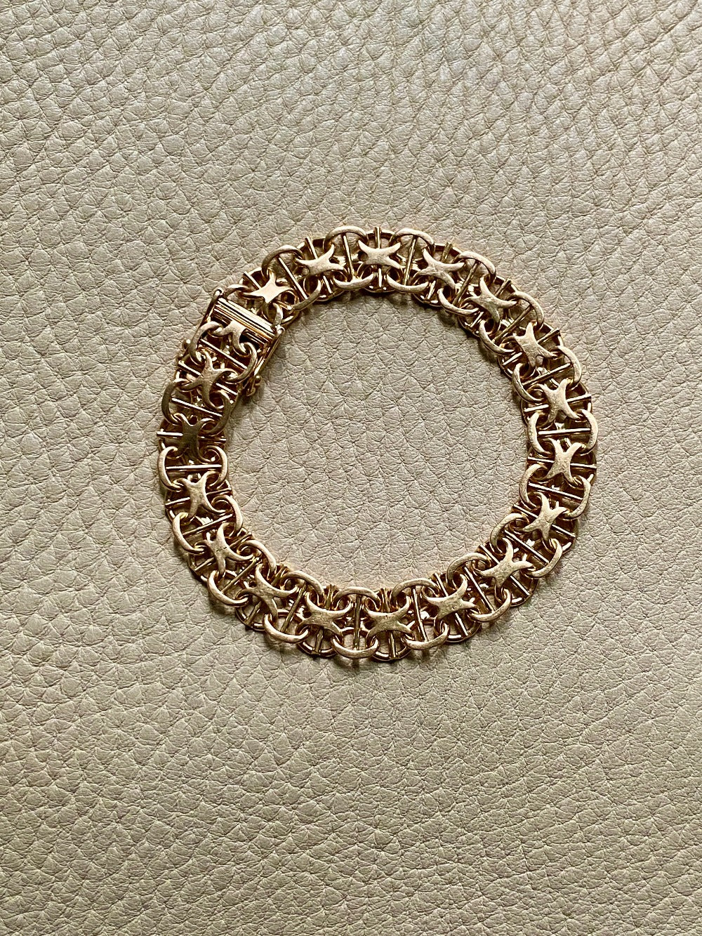 1963 Star link variation 18k gold bracelet - Vintage Swedish - 7.5 inch length