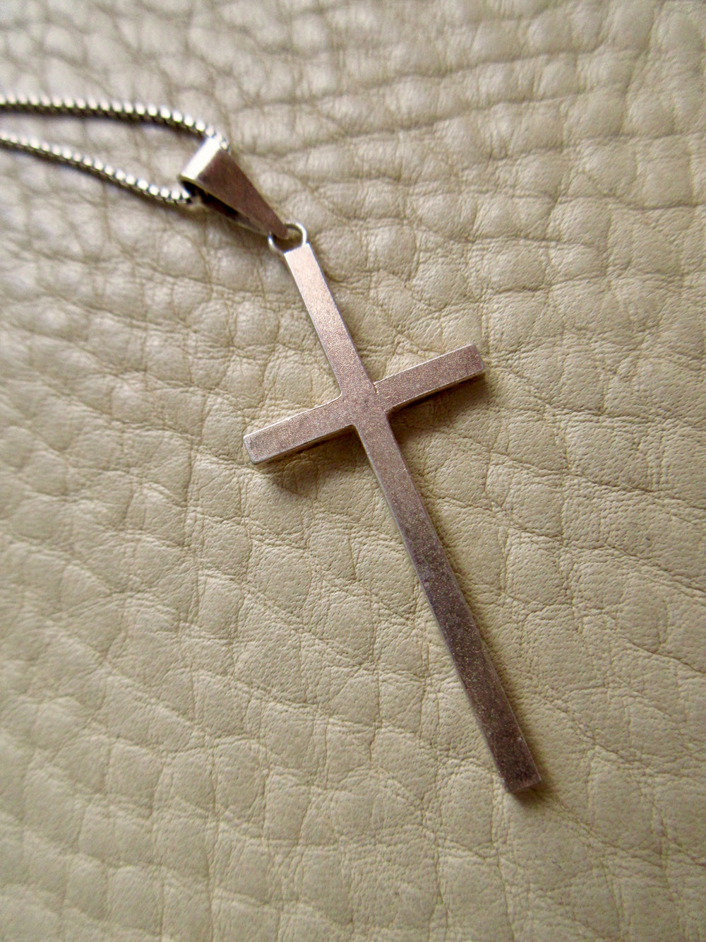 Swedish Vintage Cross Pendant with Silver Chain – 18.25 inch length