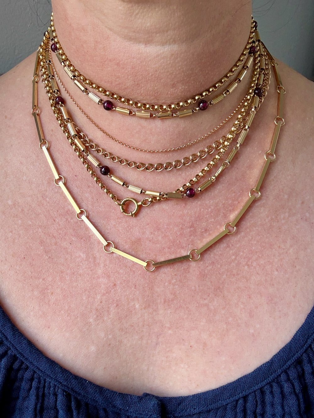Vintage Swedish 18k Gold Spiral Link Chain Necklace – 17.25 Inch Length