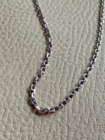 2.7mm Sterling Silver Danish Biker Chain Necklace - 18 inch length