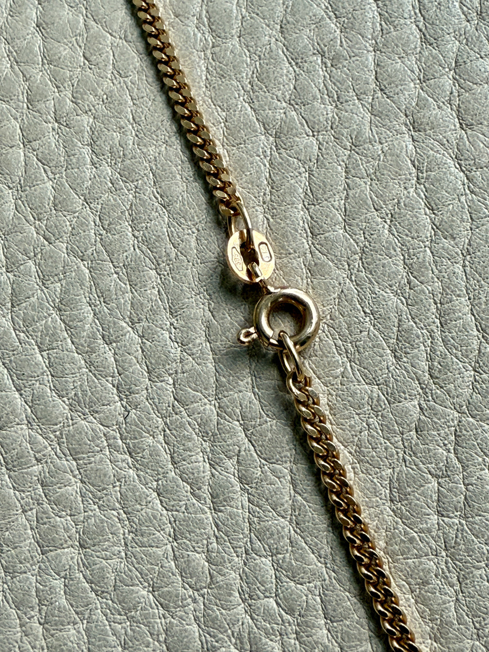 Danish Vintage 14k Gold Curb Link Chain Necklace - Excellent long length 23.75 inch length