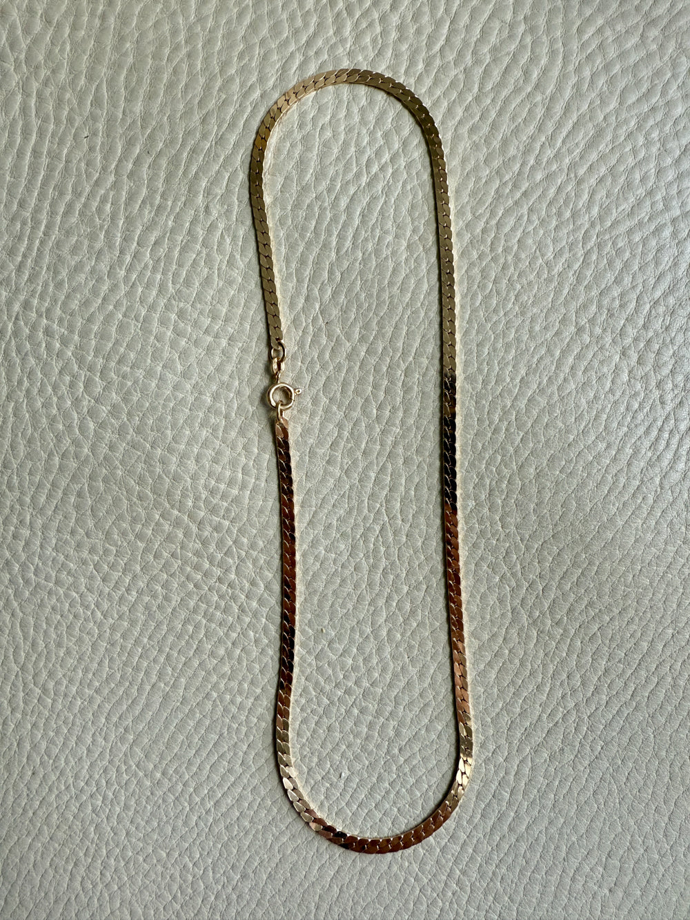 EXCELLENT! Vintage Italian 18k gold special tight curb chain mirrored necklace by Balestra- 17 inch length