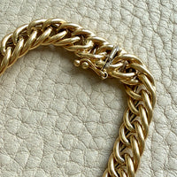 FAB! Chubby 49g Graduated Vintage UnoAErre Curb Link Necklace 18k Gold – 18 Inch Length