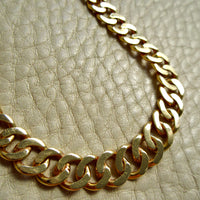 1978 Swedish Vintage 39g Tapered Curb Link Necklace 18k Gold – 19.5 Inch Length