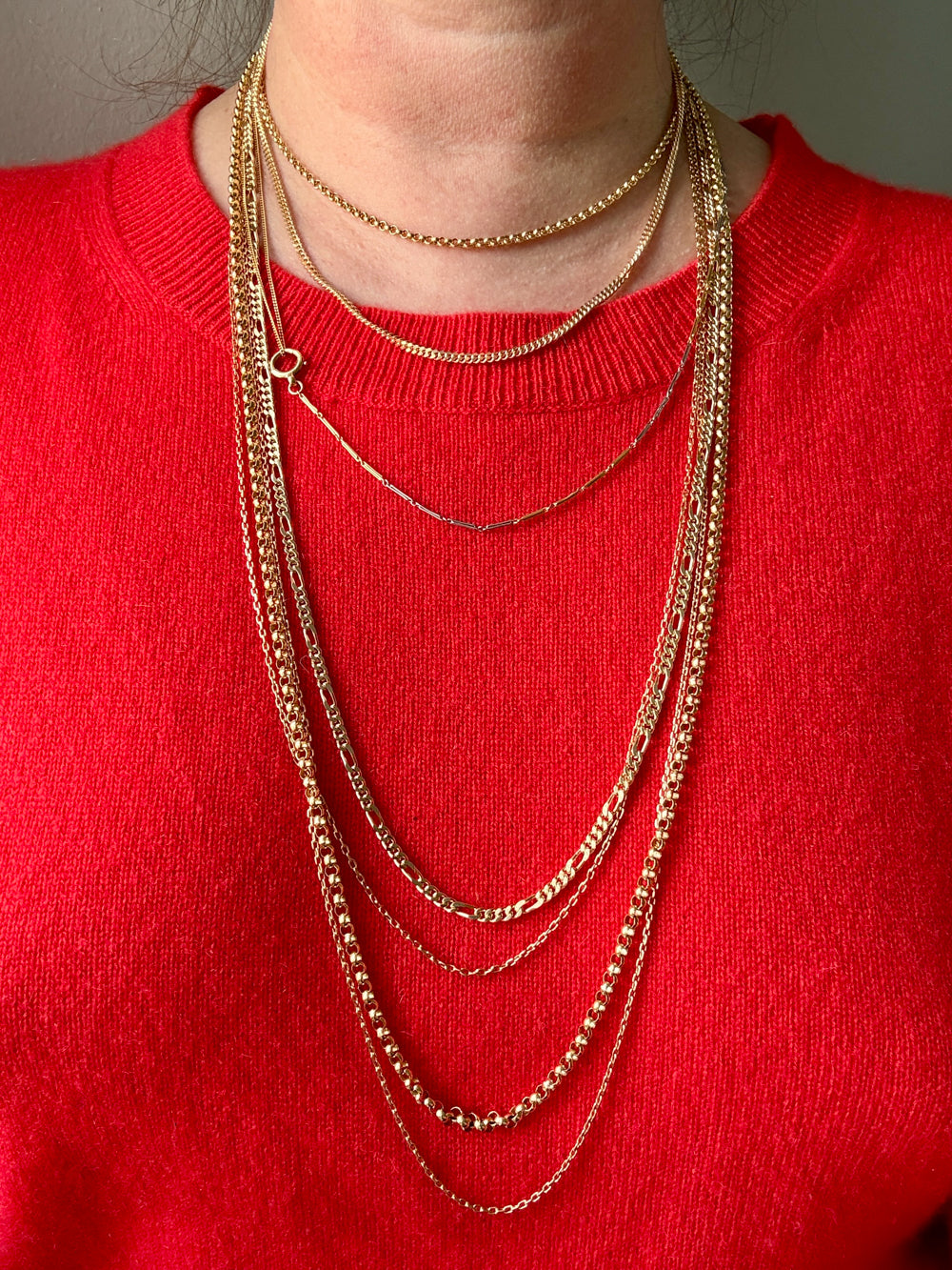 Dated 1899 - 18k gold Antique Longuard chain - 30.5 inch doubled necklace length