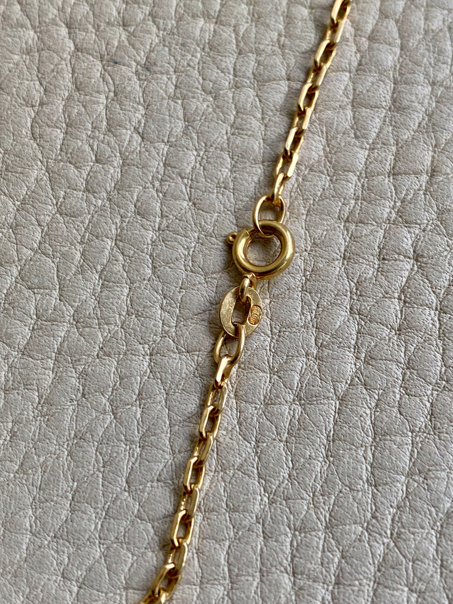 Vintage Italian UnoAErre Biker link chain in 18k gold - 21.5 inch length