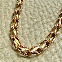 1959 Vintage Signed 18k Gold Tulip Link Chain Necklace – 16.5 Inch Length
