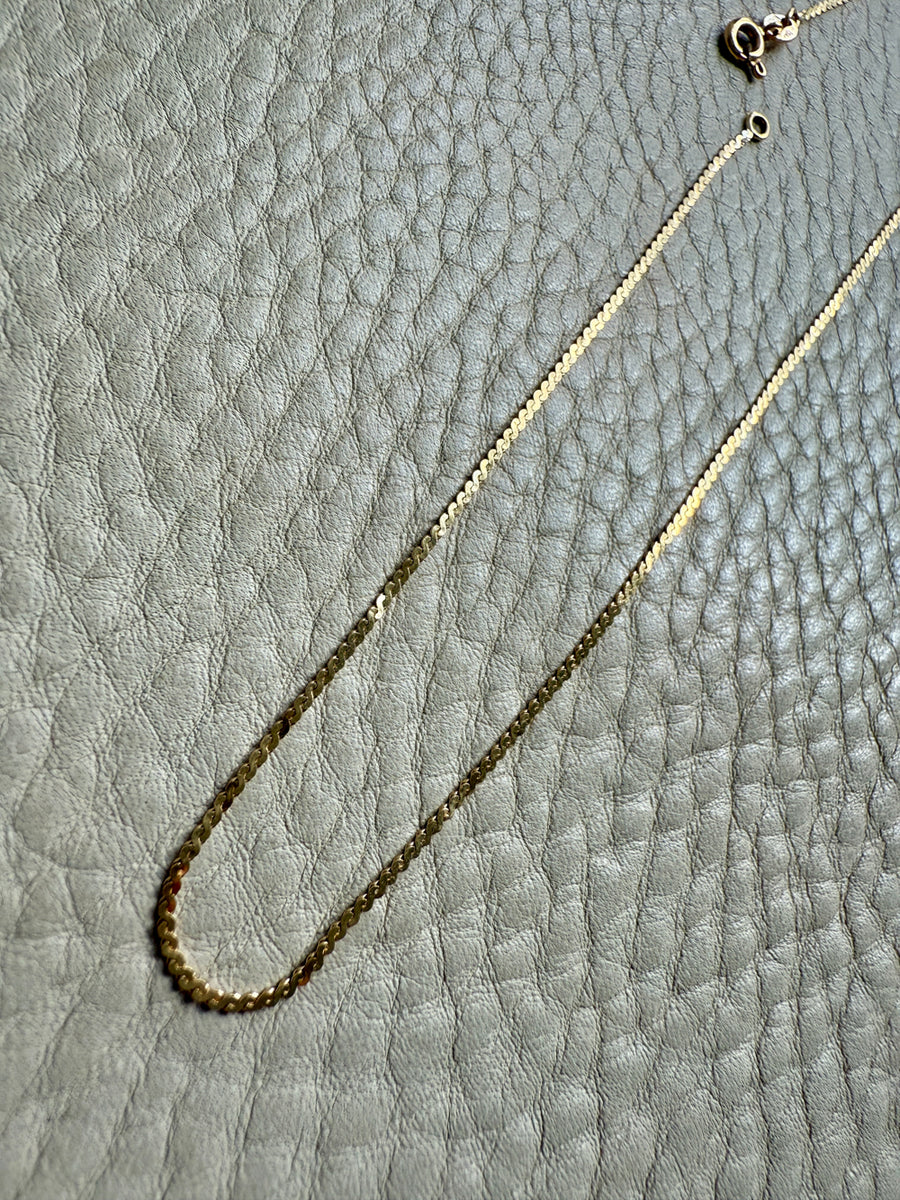 Skinny Vintage Italian S-chain in 18k gold - 16.75 inch length