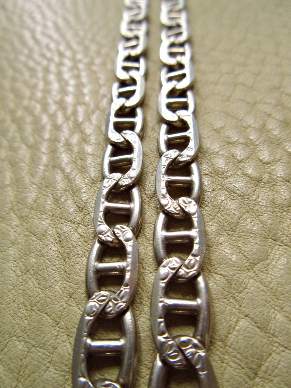 Vintage Italian Sterling Silver Mariner Link Chain – 31.25 Inch Length