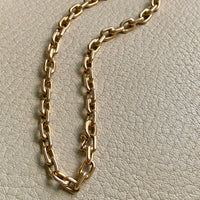 Swedish 18k gold anchor link bracelet 4.4mm width - 8.5 inch length