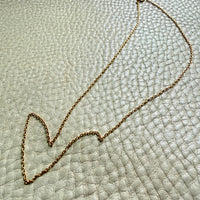 Vintage 18k Yellow Gold 1mm Cable Chain Necklace - 15.9 inch length