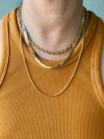 Penelope Penelope vintage 18k gold chain necklace stack