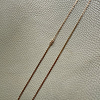 Long 18k Gold Vintage Virola Link Necklace - 21.8 inch length