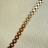 1960s Vintage Italian Dimensional Link Bracelet 18k Gold – 7.25 Inch Length