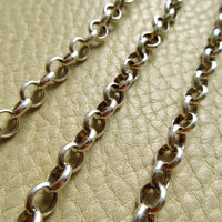 1941 Vintage Swedish Silver Lariat Rolo Necklace – 26.5 Inch Adjustable Length