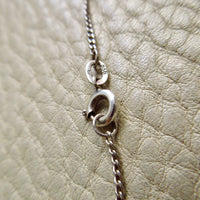 Vintage Silver Droplet Pendant & Chain - 21.5 inch length