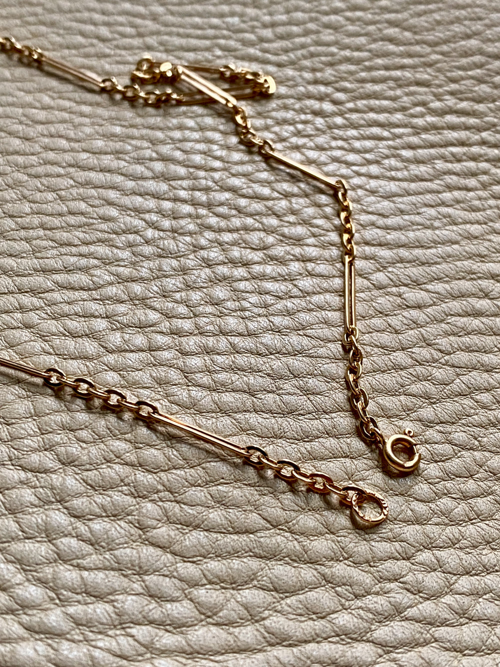 1971 Trombone link necklace in 18k gold - 24.5 inch length - Swedish vintage