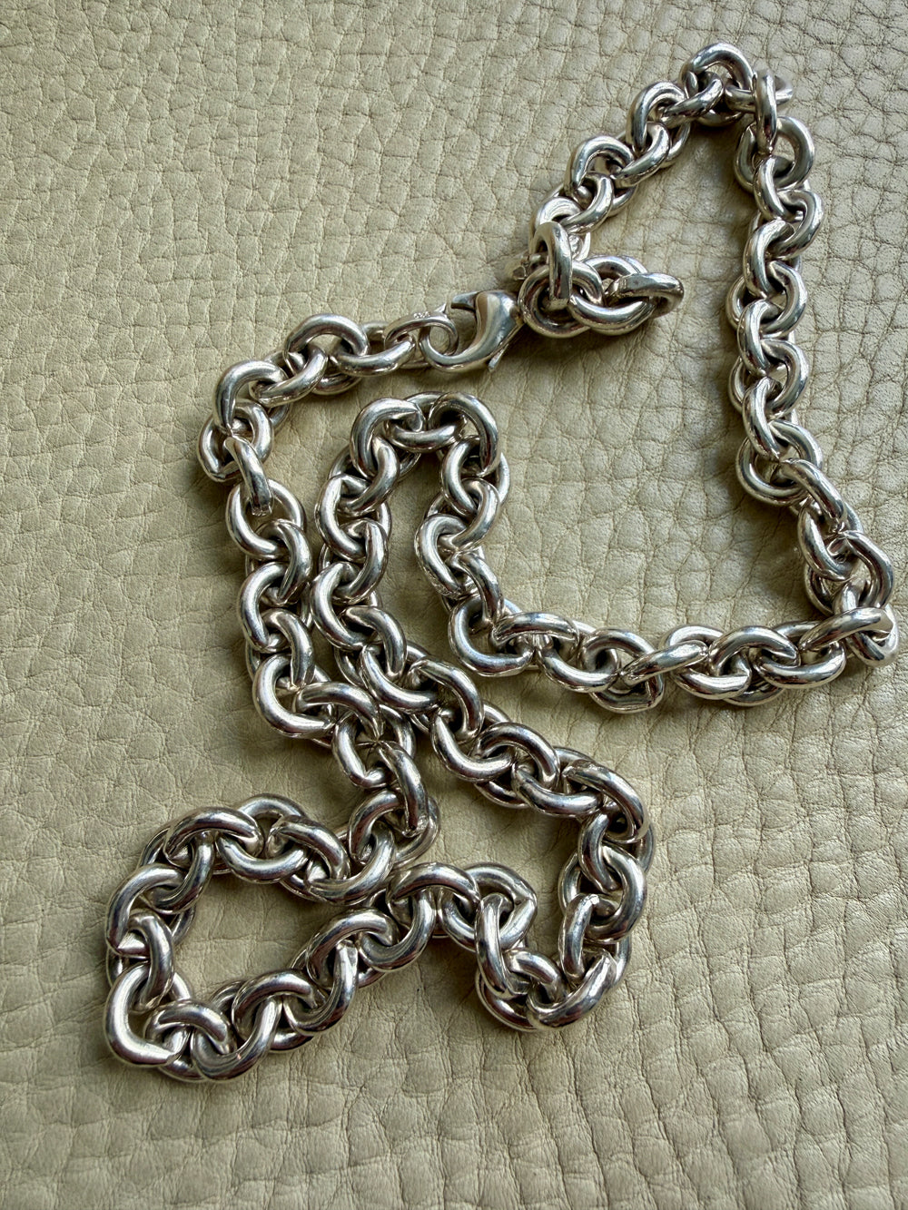 YUM! Chubby Sterling Silver Cable Chain Necklace - 19.8 inch length