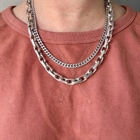 Vintage Italian Sterling Silver Curb Link Chain Necklace by Balestra – 20.25 Inch Length