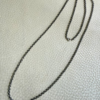 Vintage Silver Rolo Link Necklace- 30 inch length