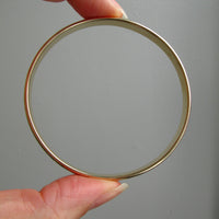 SOLID! 30 gram Vintage 14k Gold Bangle Bracelet – 8 Inch Interior Circumference