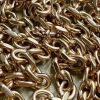 YUM! 1979 Swedish Vintage 81g Biker Link Chain Necklace 18k Gold – 24 Inch Length