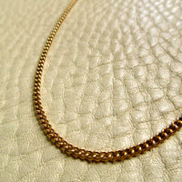 Forever curb link necklace - Vintage Swedish 18k gold chain - Excellent long 24 inch length