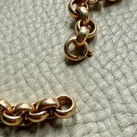 Chubby Vintage 18k Gold Rolo Link Chain Necklace – 16.9 Inch Length