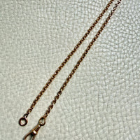 Antique Rolo Link Watch Chain - bracelet or necklace extender in 18k gold - 12 inch length