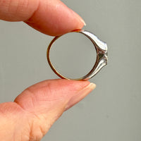 1928 Vintage 23k yellow gold and 18k white gold ring with 0.51 carat diamond - size 8