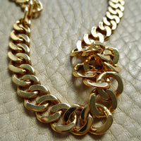 1978 Swedish Vintage 39g Tapered Curb Link Necklace 18k Gold – 19.5 Inch Length