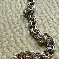 Vintage Sterling Silver Double Link Curb Chain Necklace – 17 Inch Length