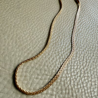 1944-1968 UnoAErre Italian Woven Flat Lay Necklace in 18k Gold - 16.75 inch length