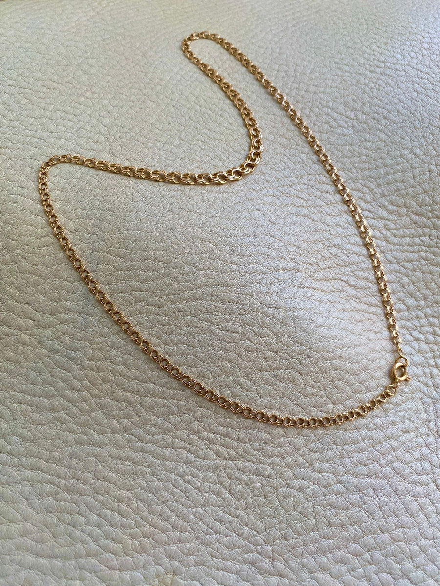 18k gold vintage necklace from Sweden 17.5 inch length