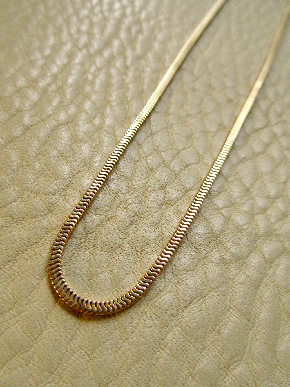 Vintage Snake Chain Necklace 14k Gold – 18.5 Inch Length