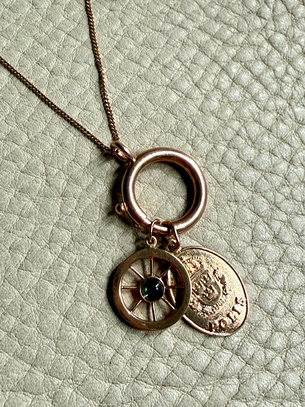 10k Gold Bolt Ring Pendant / Clasp / Charm Holder – 16.6 mm Diameter