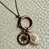 10k Gold Bolt Ring Pendant / Clasp / Charm Holder – 16.6 mm Diameter