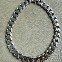 CHUNKY!! Sterling Silver Curb Chain Necklace - 20 inch length