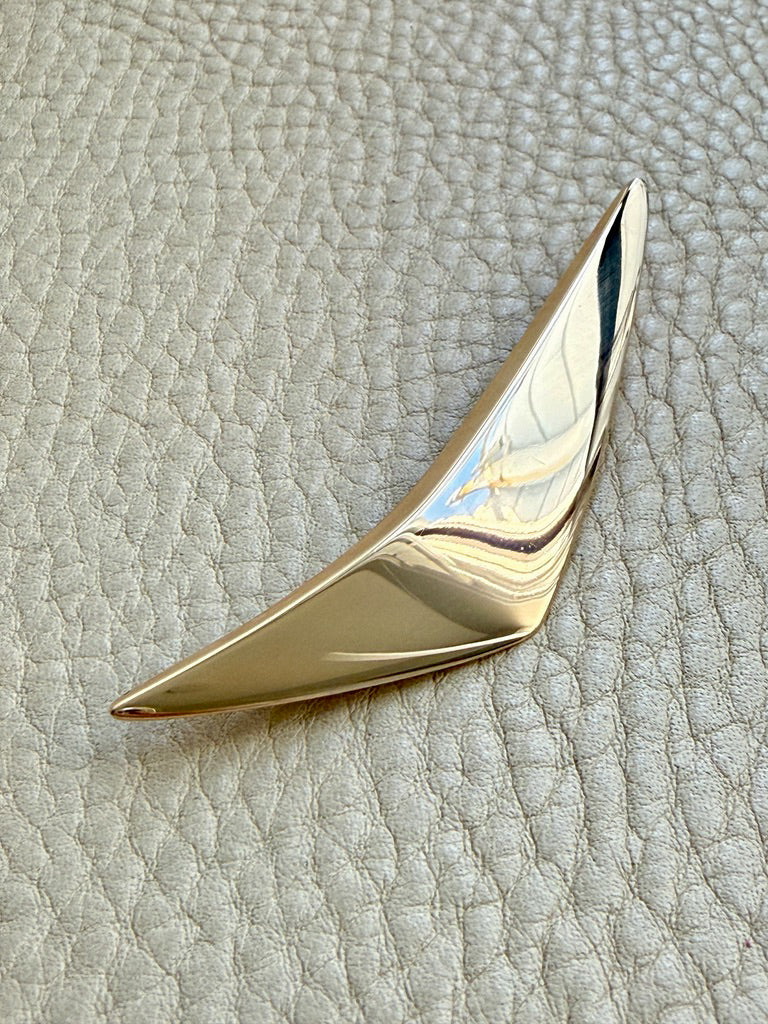 Vintage Danish Bent Gabrielsen for Hans Hansen Modernist 14k Gold Brooch – Boomerang