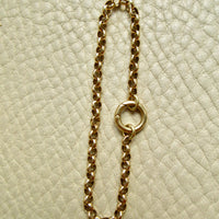 Vintage 14k Gold Rolo Chain Bracelet with Push Clasp – 6.7 Inch Length