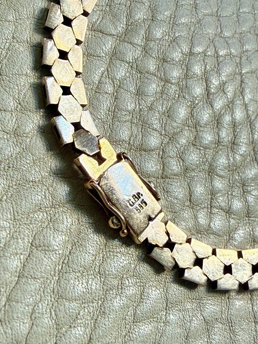 SPECIAL! Vintage Hexagon Link Necklace in 14k gold - 15.75 inch length