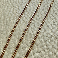 Vintage Swedish 18k Gold Curb Link Necklace – 24.5 Inch Length
