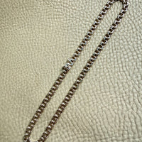 Vintage Sterling Silver Double Link Curb Chain Necklace – 17 Inch Length