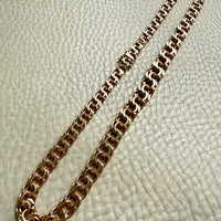 1969 Swedish 18k Gold necklace - 50g Graduated double link chain - 16.6 inch length