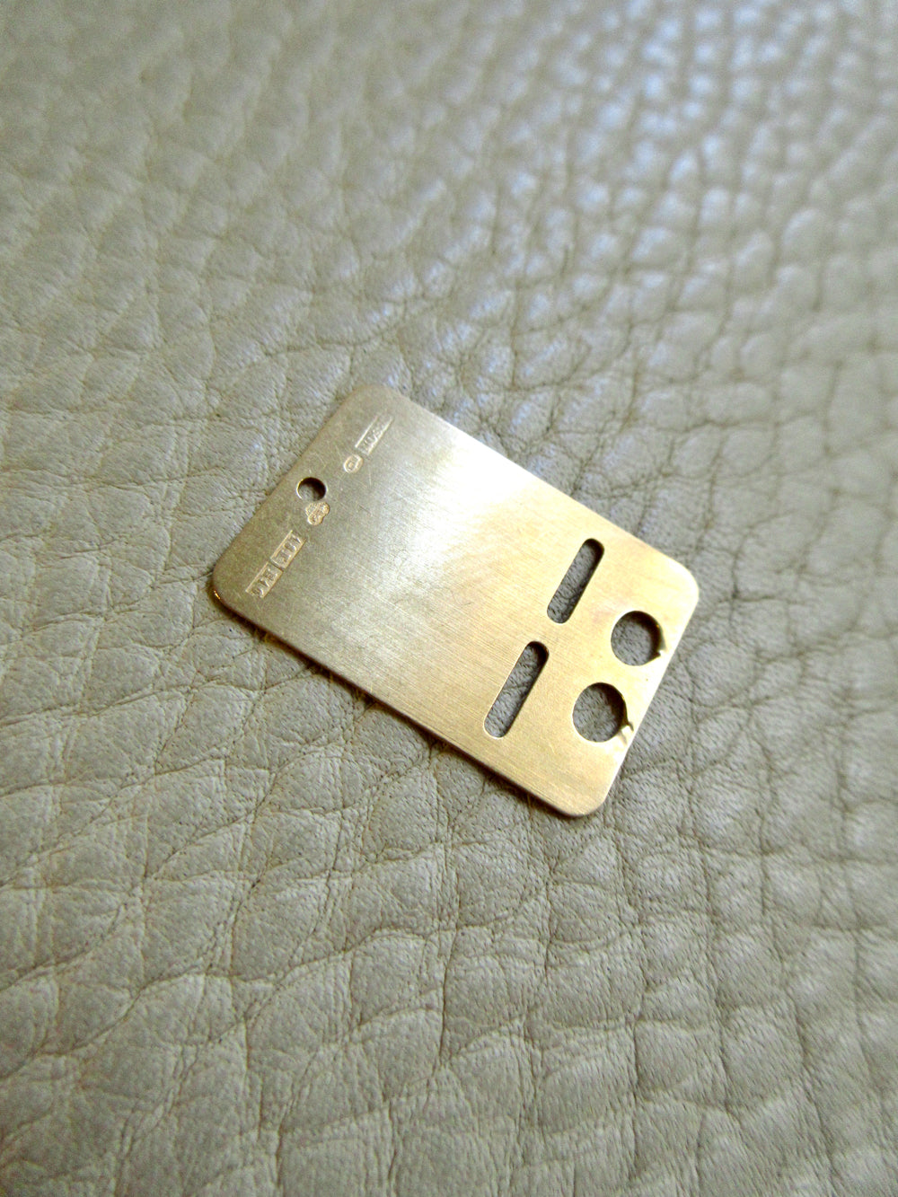 1979 Swedish Vintage Gold ID Tag Pendant 18k Gold - 0.9 inch